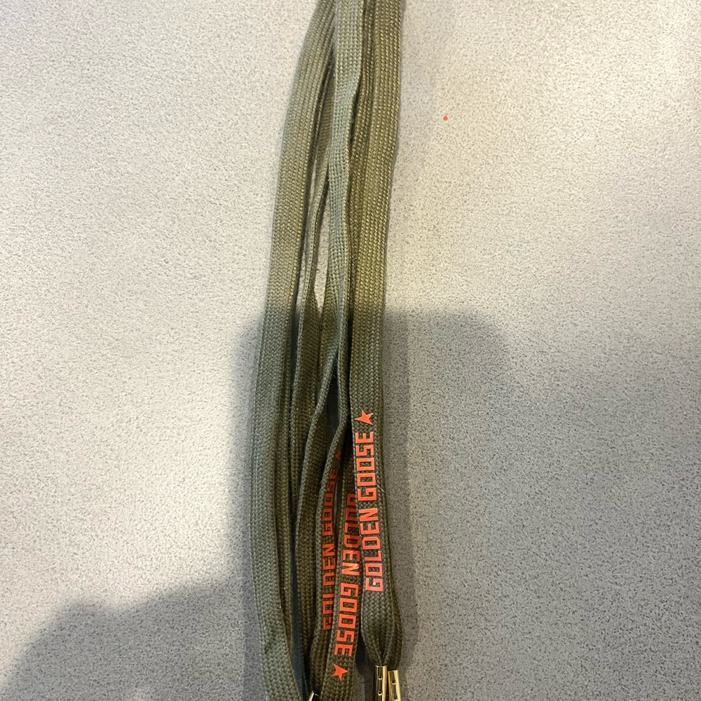 Golden Goose Olive Green Shoelaces
